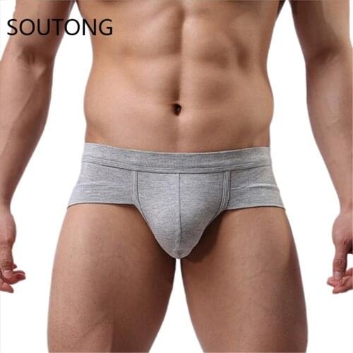 SOUTONG Mens Gay Sexy Male Bulge Pouch Underwear Briefs Soft Elastic Modal Low Rise Underpants For Men