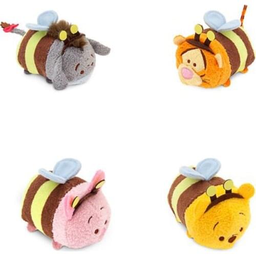 DISNEY Bee TSUM TSUM Winnie the Pooh Stuffed Plush Toys Kawaii Winnie Pooh Tiger Piglet Plush Pendant Dolls Gifts for Kids