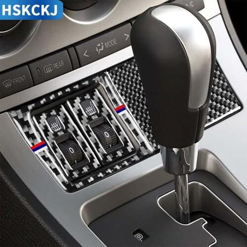 For Mazda 3 Axela Mazdaspeed 3 2010 2011 2012 2013 Carbon Fiber Stickers Storage Box Seat Heating Key Frame Car Accessories