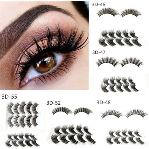 5 Pairs Natural Short Cross False Eyelashes Handmade Makeup Fake Eye Lashes Hot