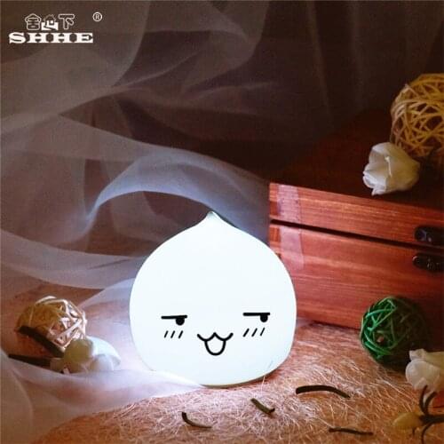 Night Light 7 Color Changing Colorful Light Tap Control Silicone LED Night Lamp For Children Girl Gift Baby Room Decoration