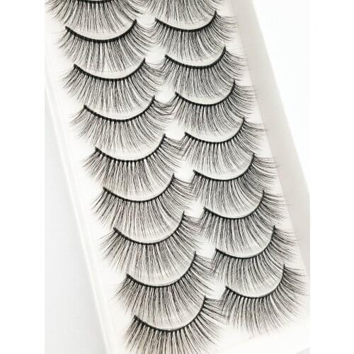 2018 New 10 pairs natural false eyelashes fake lashes long makeup 3d mink lashes extension eyelash mink eyelashes for beauty 78