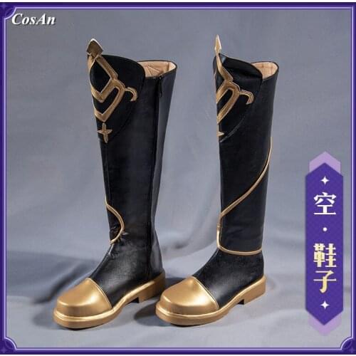 New Arrival Hot Game Genshin Impact Aether Shoes Cosplay Traveler Fashion The High Quality Boots Halloween Party Role Play Used
