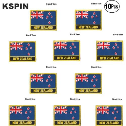 New Zealand Flag Embroidery Patches Iron on Saw on Transfer patches Sewing Applications for Clothes in Home&Garden