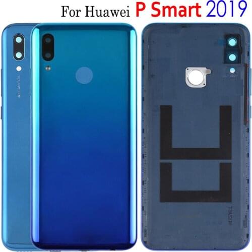 Original For Huawei P Smart 2019 POT-LX3 POT-L23 POT-LX1 POT-L21 POT-LX2 Back Battery Cover Door Housing case Rear Glass parts