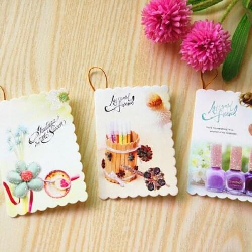 100pcs Valentines Day Greeting Card Half Fold Blank Stationery Office Supplies DIY Blessing Party Invitation Gift Wholesale