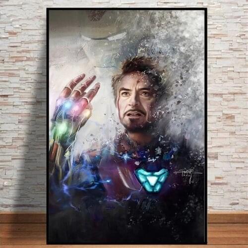 Iron Man Marvel Avengers Poster Superhero Anime Prints Iron Man Canvas Painting Art Picture Childrens Room Home Decoration