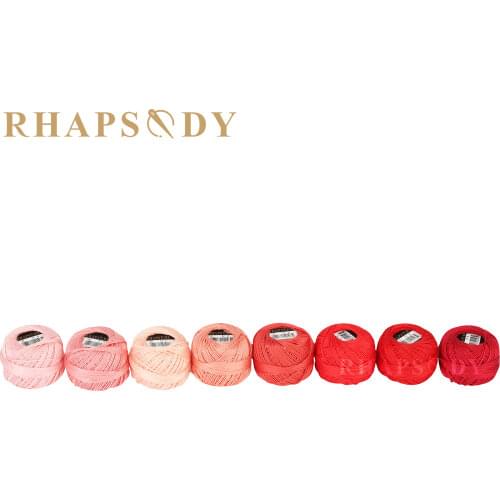 Single Color 10 Balls Box Size 8 Pearl Cotton Crochet Thread 43 Yards Long Staple Egyptian Cotton 120 D*C Colors Available