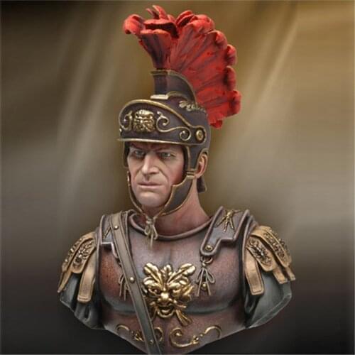 Roman Guard Soldier Resin Bust Kit 1/10 Scale Assembly Model Figure Resin Kit Bust Colorless Self-Assembled Toy