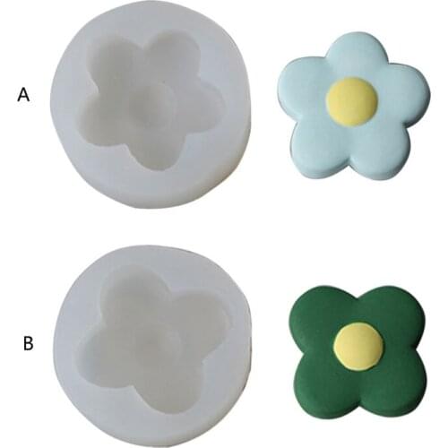 Flower Shape Silicone Mold Keychain Resin Epoxy Craft Polymer Clay Craft DIY Ornament Jewelry Candles Making Tool