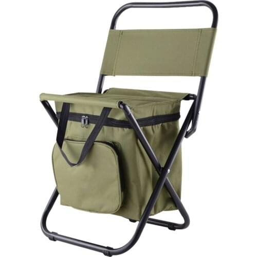 Outdoor Folding Camping Fishing Chair Stool Portable Ice Cooler Backrest Table Backpack Seat Camping Hiking Picnic pesca Chair