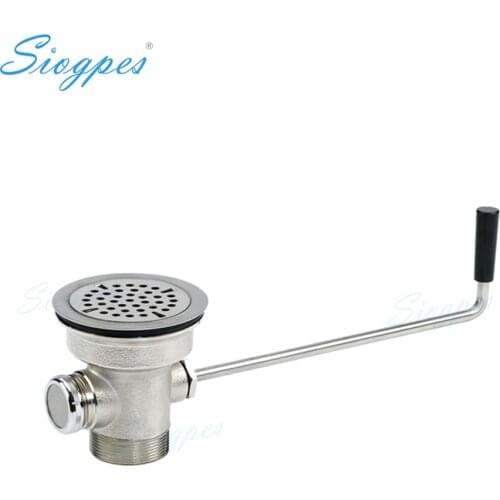 Heavy Duty Twist Lever Waste Drainer Commercial Twist Handle Floor Waste Drain