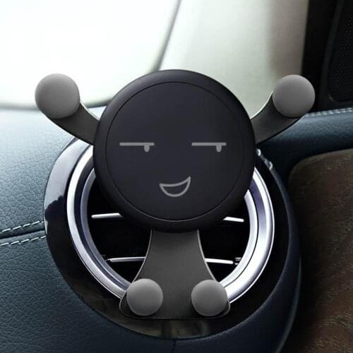 Universal Smile Emoticon Air Vent Clip Car Phone Holder Bracket Vehicle Supplies держатель для телефона