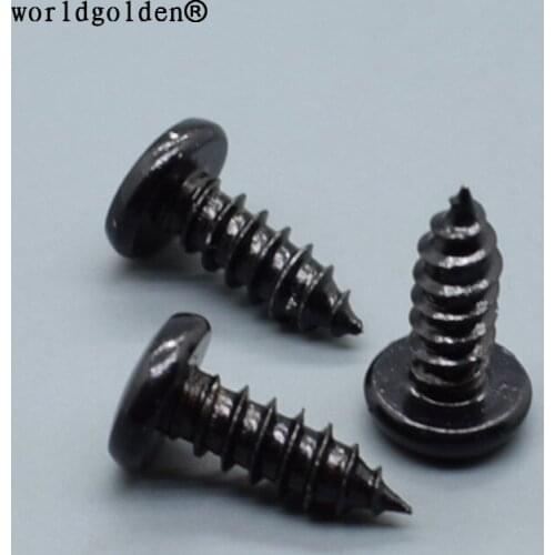 Worldgolden 100pcs auto metal clip Round Head Tapping Screw for Toyota