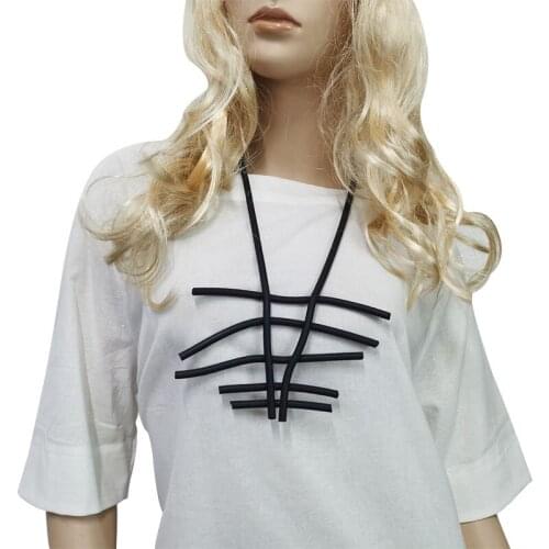 YD&YDBZ Seven Color Stripe Leather Jewelry Necklaces For Women Individuality Colorful Clothing Match Accessories Necklace Gift