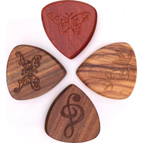 1PCS Solid Wood Picks Plectrum Guitars Picks High-end Picks Fingerpicks Musical Instrument Guitar Accessories 26*30mm