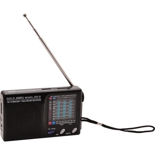 1pc Portable Mini DSP Radio FM Stereo/MW/SW Full Band Receiver Alarm Clock Music Player Loudspeaker