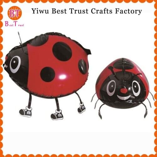 1000 pcs/lot walking ladybird foil balloons for birthday party decorations kids Animal walking balloons Helium Gift Globos Balon