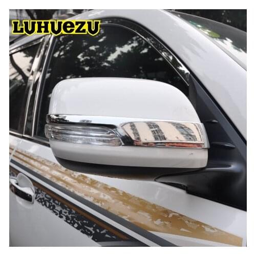 2PCS Chrome Rear-view Side Mirror Cover Trims For Toyota Land Cruiser 200 LC200 Accessories 2012-2017