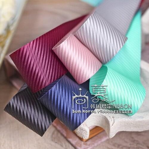 5 yards Solid Color Polyester Bright Silk Twill Embossed Ribbon Diy Bowknot Gift Bouquet Packaging Material Clothing Accessories