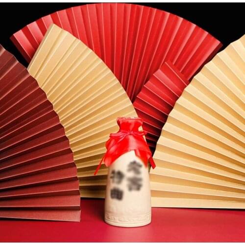 INS 75*35CM 9 Color Folding Fan Photography Props Photo Background Gourmet Cosmetics Jewelry Style Q