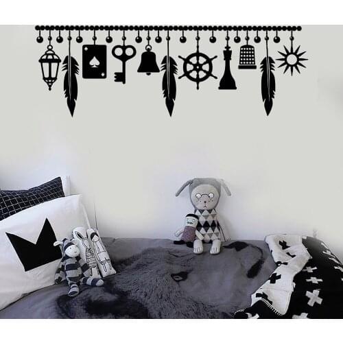 Luck Amulet Vinyl Wall Decal Talisman Bedroom Wall Sticker For Kids Rooms Mural Removable Poster 3d Interior New Wallpaper LC024