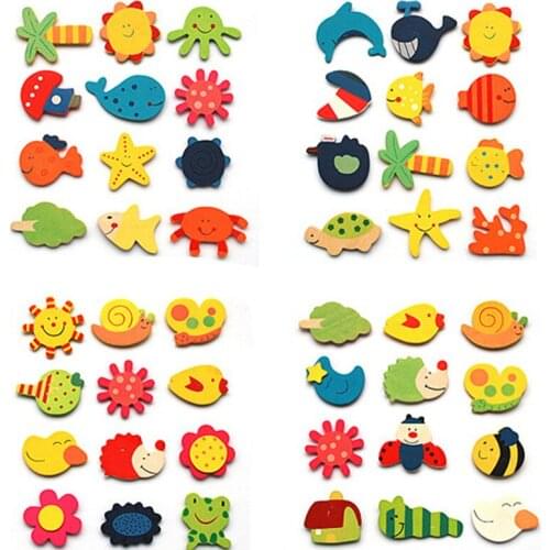 Wooden Number Refrigerator Fridge Magnets Figure Sticker Mathematics Fridge Magnet Stickers Christmas Halloween