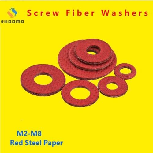 Insulating Spacers Red Screw Insulating Fiber Washers Red Steel Paper Fiber Insulating Flat Washer Insulation Seal Gasket GB
