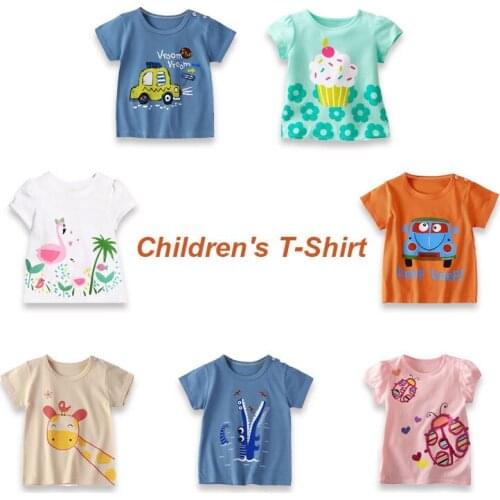 Girls T-Shirt Baby Cotton Tops Cartoon Short SleeveT-shirts Children Clothing Kids Clothes