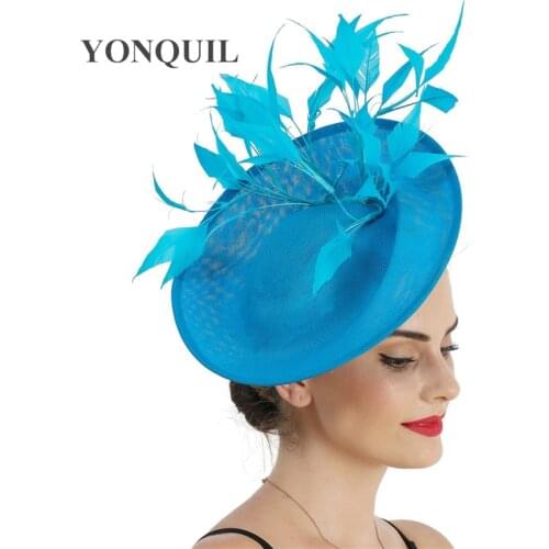 Imitation Sianamy Women Party Derby Fedora Cap Fancy Flower Fascinator Hat Ladies Cocktail Headwear Occasion Event Millinery Cap