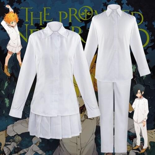 Anime Clothes The Promised Neverland Norman Emma Cosplay Costume School Uniform Woman Girls Dress Man Suit Shirt + Skirt + Pants