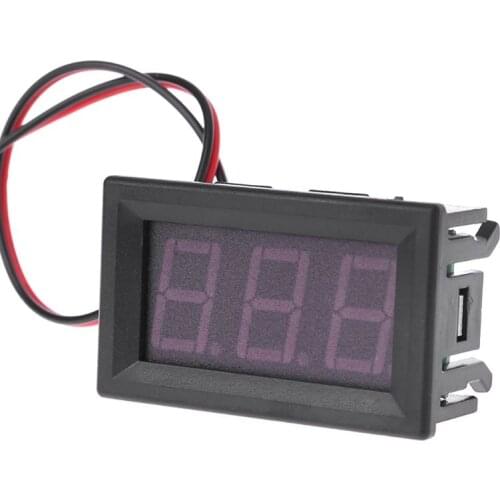 L9BE DC 5V-120V Digital Voltmeter LED Display Panel 2 Wire Volt Voltage Test Meter For 12V 24V 96V Electromobile Motorcycle
