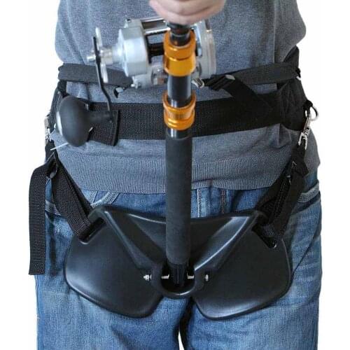 Boat Sea Fishing Waist Support Harness Rod Holder Stand Up Adjustable Fighting Belt