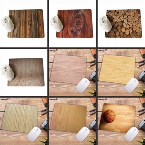 Mairuige Custom Support Wooden Floor Computer Gaming Mouse Pad Mousepads Non-Skid Rubber Pad Speed Small 22X18CM Mouse Pad