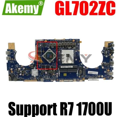 GL702ZC Motherboard Radeon RX 580 For ASUS S7ZC GL702Z GL702ZC Laptop motherboard GL702ZC Mainboard Support Ryzen 7 1700U