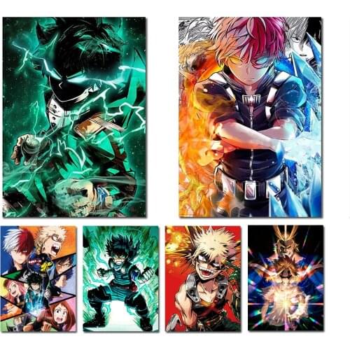 My Hero Academia Japanese Classic Anime Art Poster Mural HD Print Living Room Bedroom Home Decoration