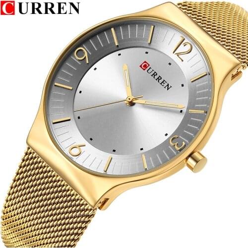 CURREN Men Waterproof Stainless Steel Casual Gold Quartz Watch Luxury Brand Mens Clock Male Sports Watches Relogio Masculino