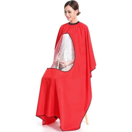 Adult Salon Hair Cut Hairdressing Barbers Hairstylist Cape Gown Waterproof Barber Cover Cloth Transparent Covers MH88