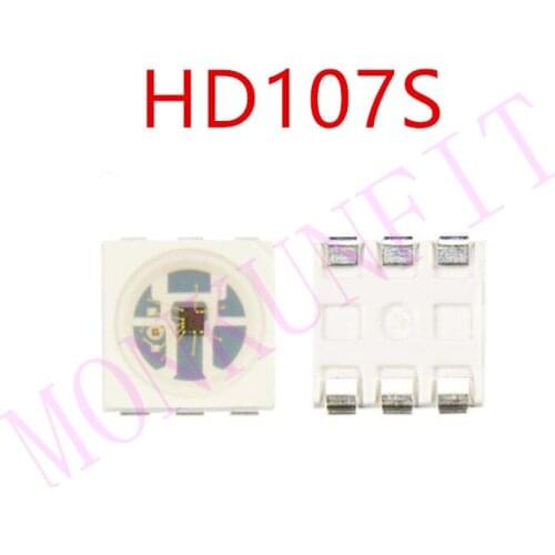 New 3000pcs APA107S(Similar APA102/APA107) LED Chip 5050 SMD RGB Intelligent Control Integrated LED Light Source SOP-6 DAT CLK