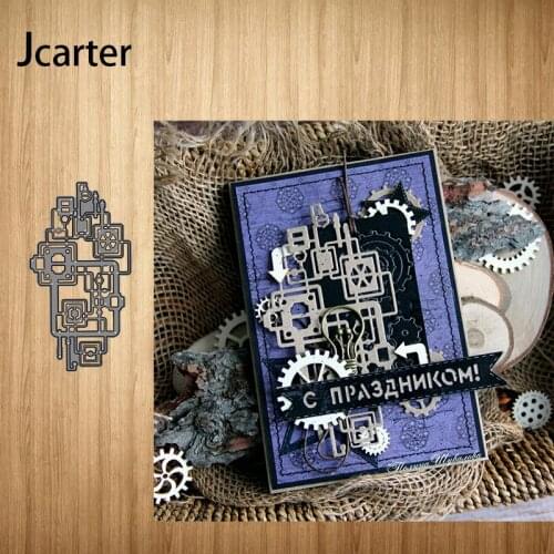 New Design Grid Gear Metal Cutting Dies Craft Stencil for Scrapbooking DIY Handmade Making Album Paper Model Punch Blade Decor