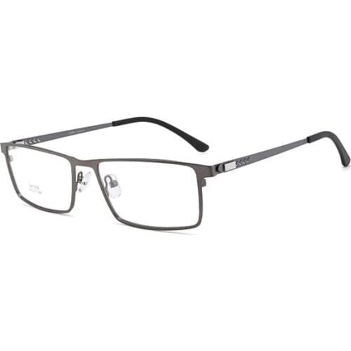Width-143 Spring temple screwless full rim metal myopia glasses eyewear men business optical eye protection prescription glasses