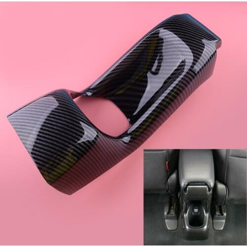 ABS Carbon Fiber Style Rear Seat Armrest Box Anti Kick Cover Trim Fit For Honda HR-V HRV Vezel 2016 2017 2018 2019