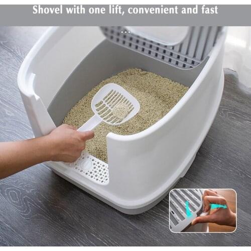 Litter Box Fully Enclosed Anti-Splash Cat Toilet Deodorant Pet Cleaning Supplies
