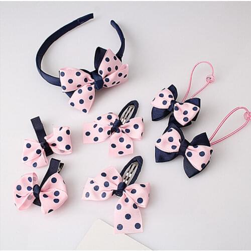 7Pcs/set Kid Girl Infant Baby Headband Bow Flower Hair Band Accessories Headwear Wholesale/ratil