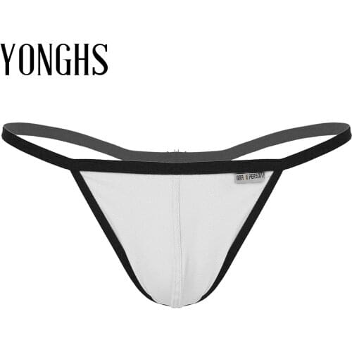 Sexy Mens Lingerie Bulge Pouch Underwear Erotic Hot G-String Thongs Briefs Panties Elastic Waistband T-back Low Rise Underpants
