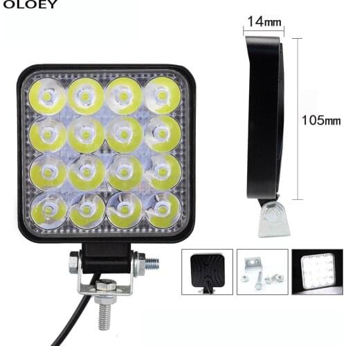 LED Work Light Spotlight 12V LED Light 4*48W Bar For Truck Offroad Truck 48W Engineering vehicle searchlight Car Headlight