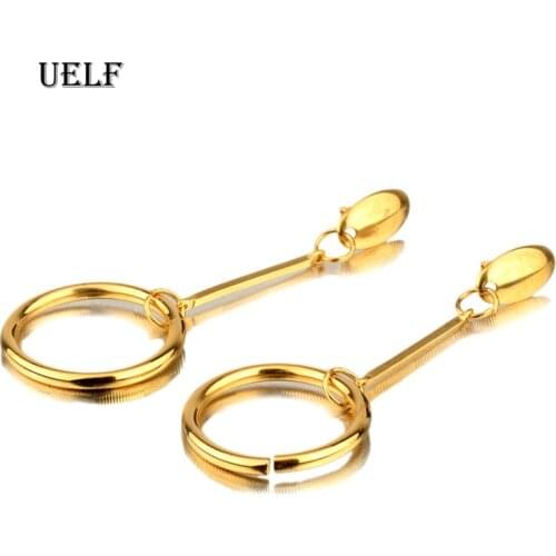 Uelf Fashion Statement Earrings 2019 Metal Round Geometric Earrings For Women Hanging Dangle Earrings Drop Earing Modern Jewelry