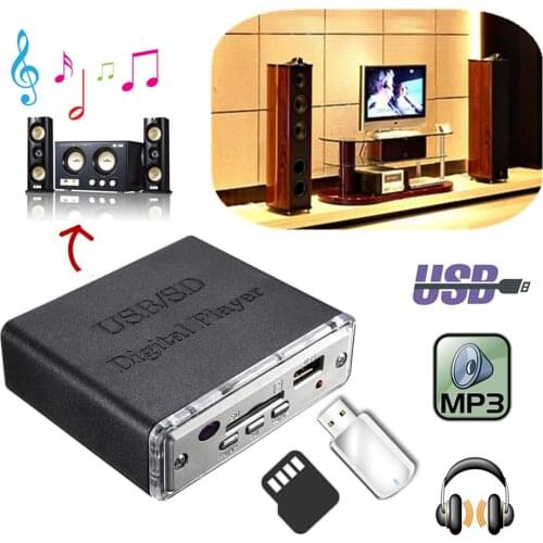 12V Universal Mini Car Motocycle Stereo Amplifier Bass Speaker LED USB / SD Digital Player MP3 with Remote Controller