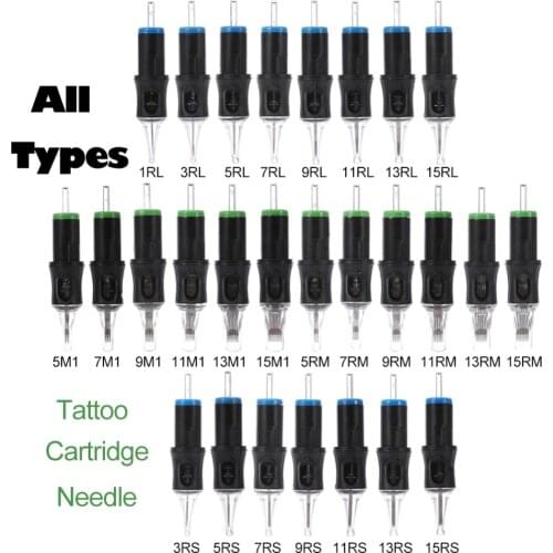 Top Grade 10pcs Disposable Tattoo Cartridge Needles Sterilized Charmant Permanent Makeup Machine Gun Tattoo 1RL 3RL 5RL 7RL 9RL