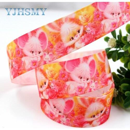 YJHSMY F-17616-710,25 mm 10 yards Cartoon Printed grosgrain ribbons,DIY handmade Hair accessories Material wedding gift wrap